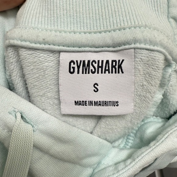 Gymshark Light Blue Cropped Hoodie Sweatshirt Long Sleeve Size S‎ - Picture 7 of 7
